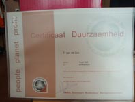 Certificaat duurzaamheid van DMBO